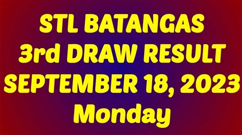 stl batangas result today 8pm live|STL RESULT TODAY .